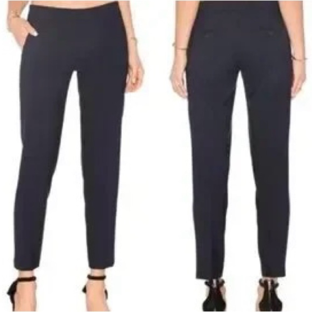 Vince Navy Tuxedo Stripe Slim Pants, Size 6